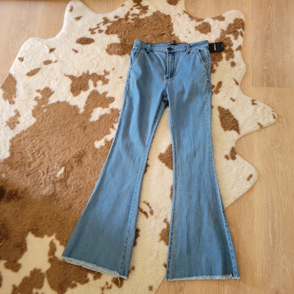 High waisted bell bottoms